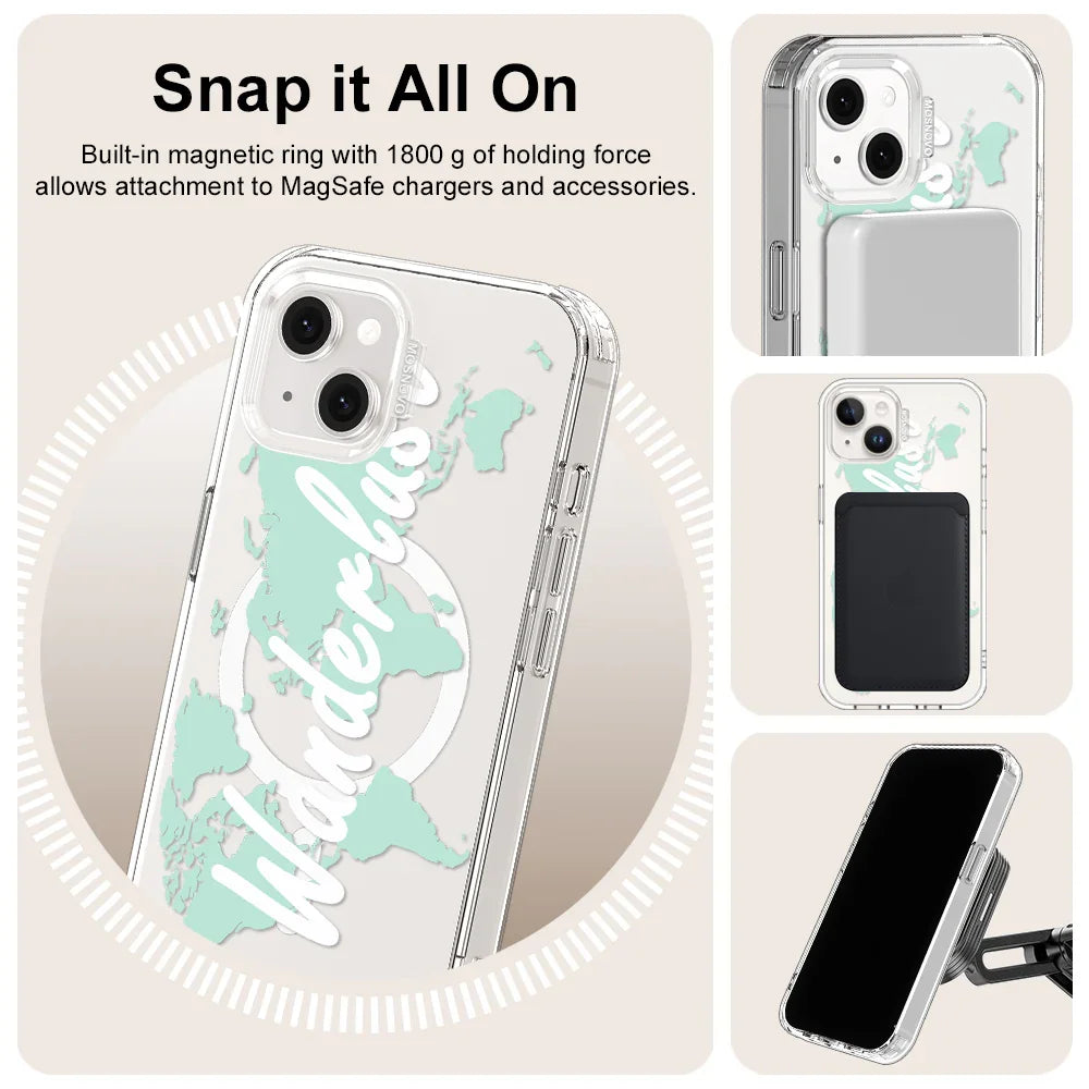 Wanderlust Phone Case - iPhone 13 Case Clear With MagSafe