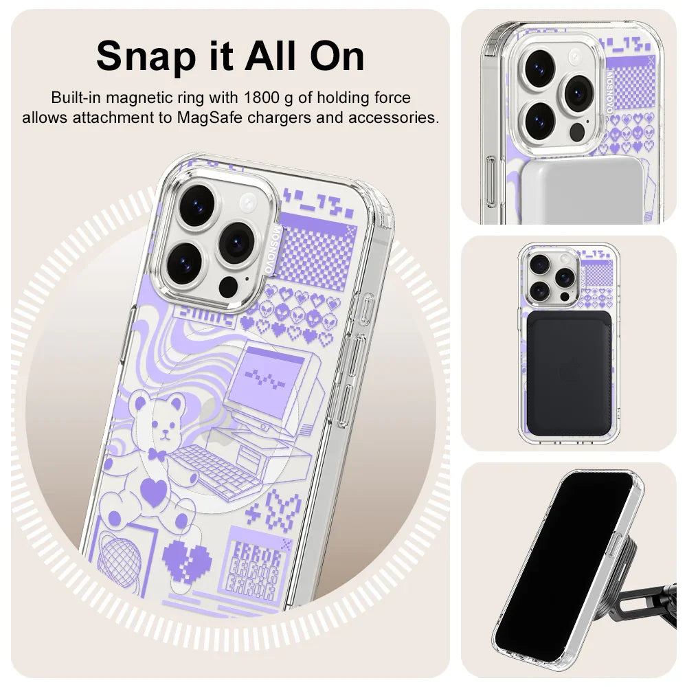 Y2K Aesthetic Phone Case - iPhone 15 Pro Case Clear With MagSafe