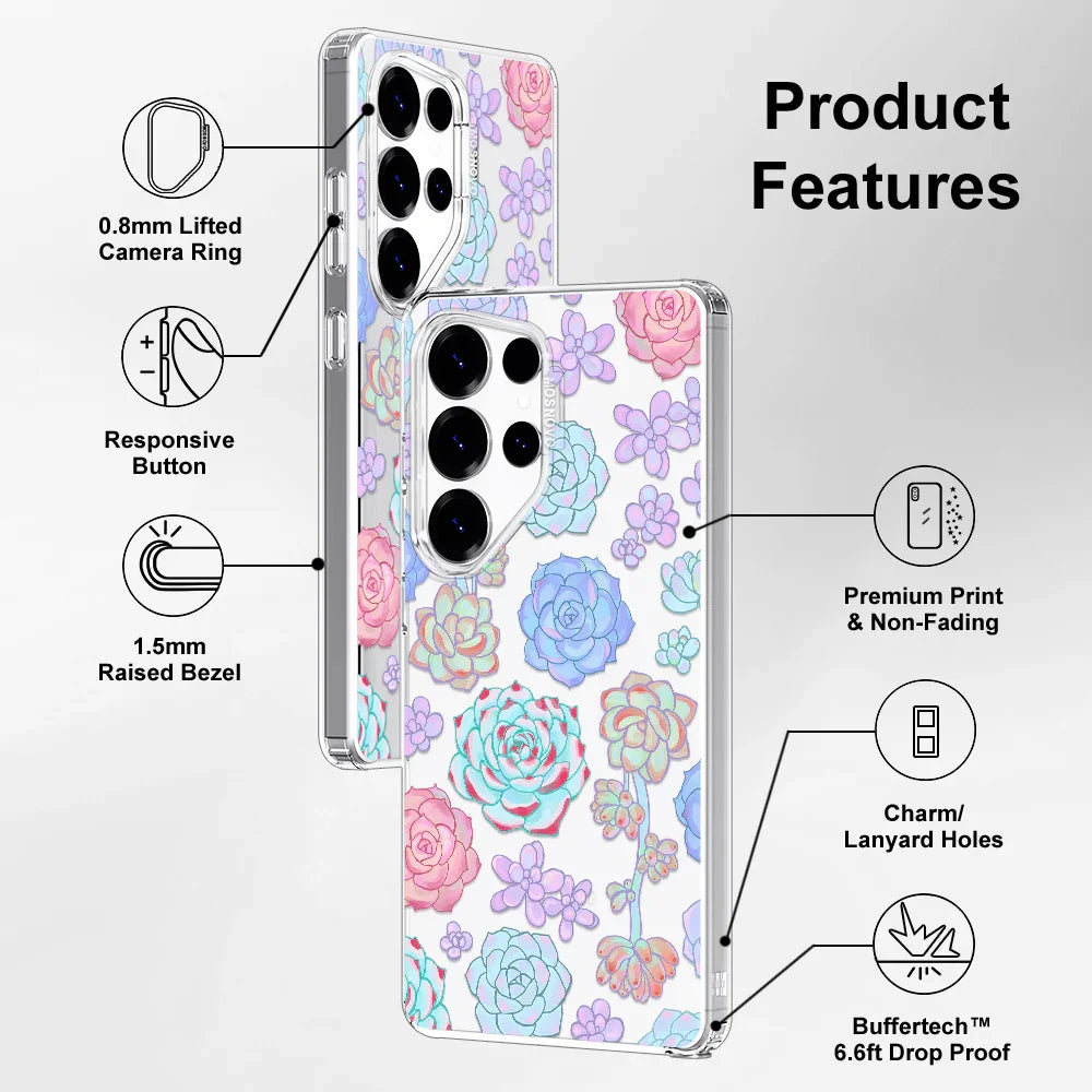 Succulents Phone Case - Samsung Galaxy S25 Ultra Case Clear