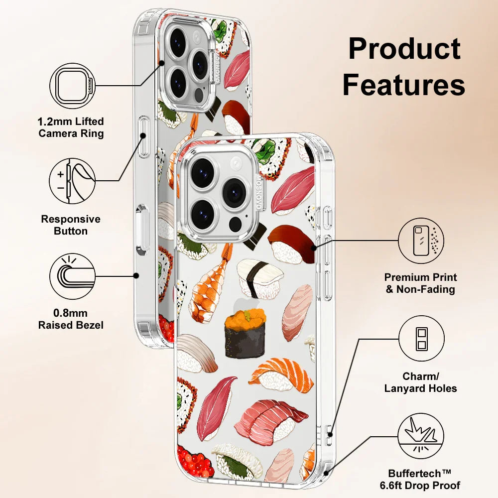 Sushi Phone Case - iPhone 16 Pro Case Clear