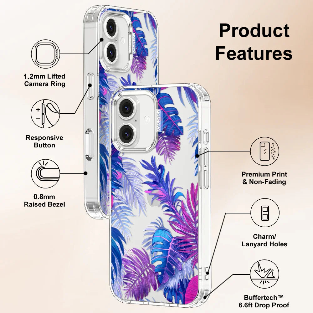 Fancy Palm Leaf Phone Case - iPhone 16 Case Clear