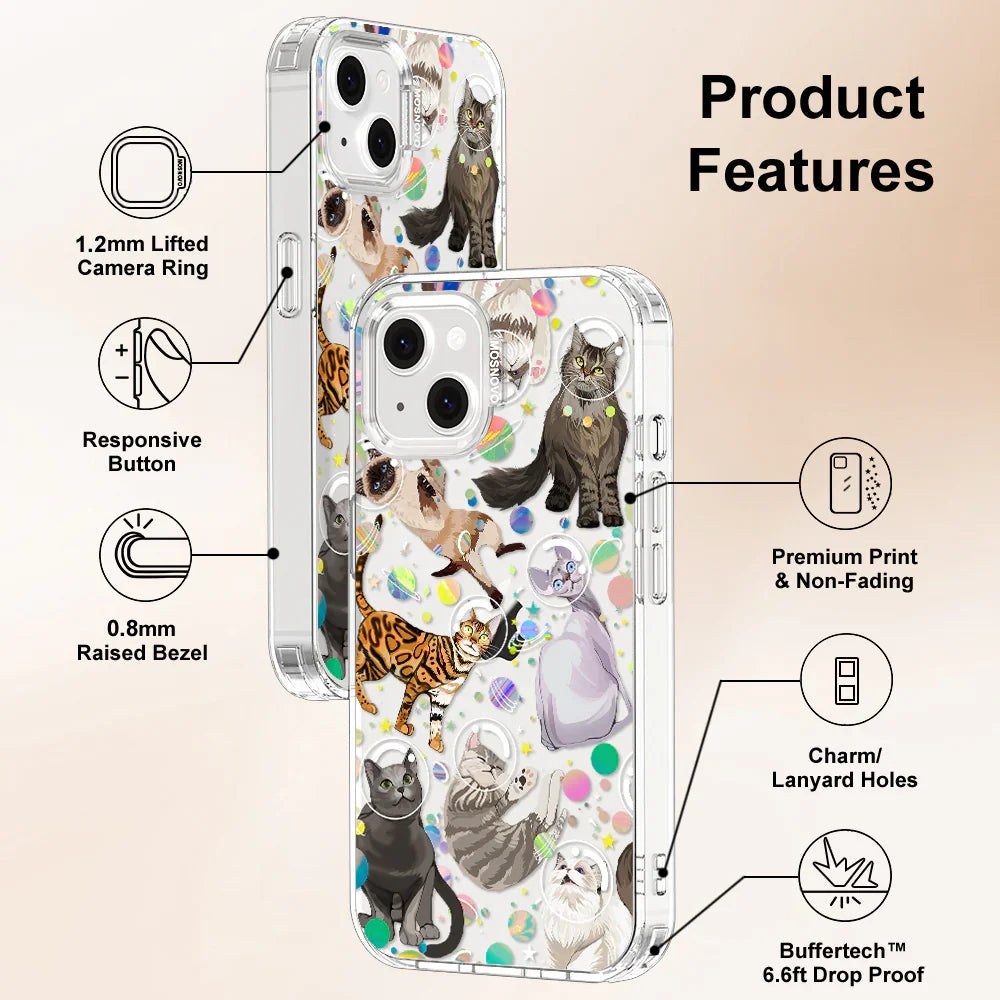 Space Cat Phone Case - iPhone 14 Case Clear