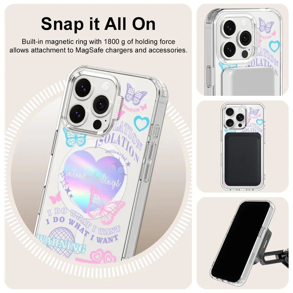 Intense Feeling Phone Case - iPhone 16 Pro Case Clear With MagSafe