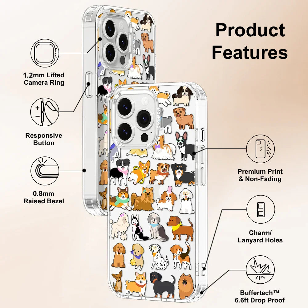 Cute Puppy Phone Case - iPhone 14 Pro Max Case Clear