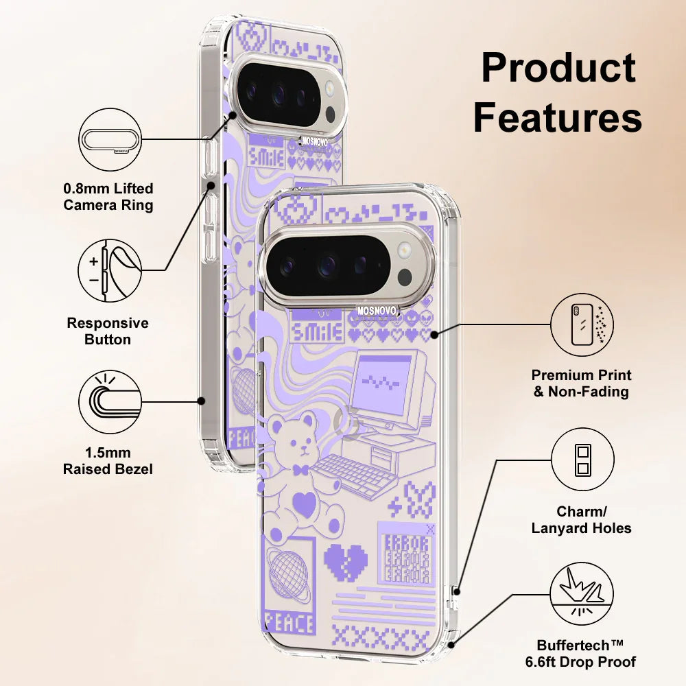 Y2K Aesthetic Phone Case - Google Pixel 9 Pro Case Clear