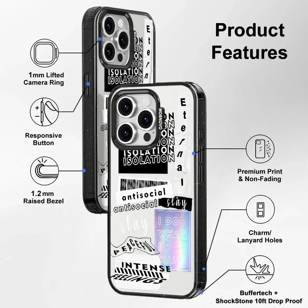 Slay Phone Case - iPhone 16 Pro Case Clear Black ShockStone