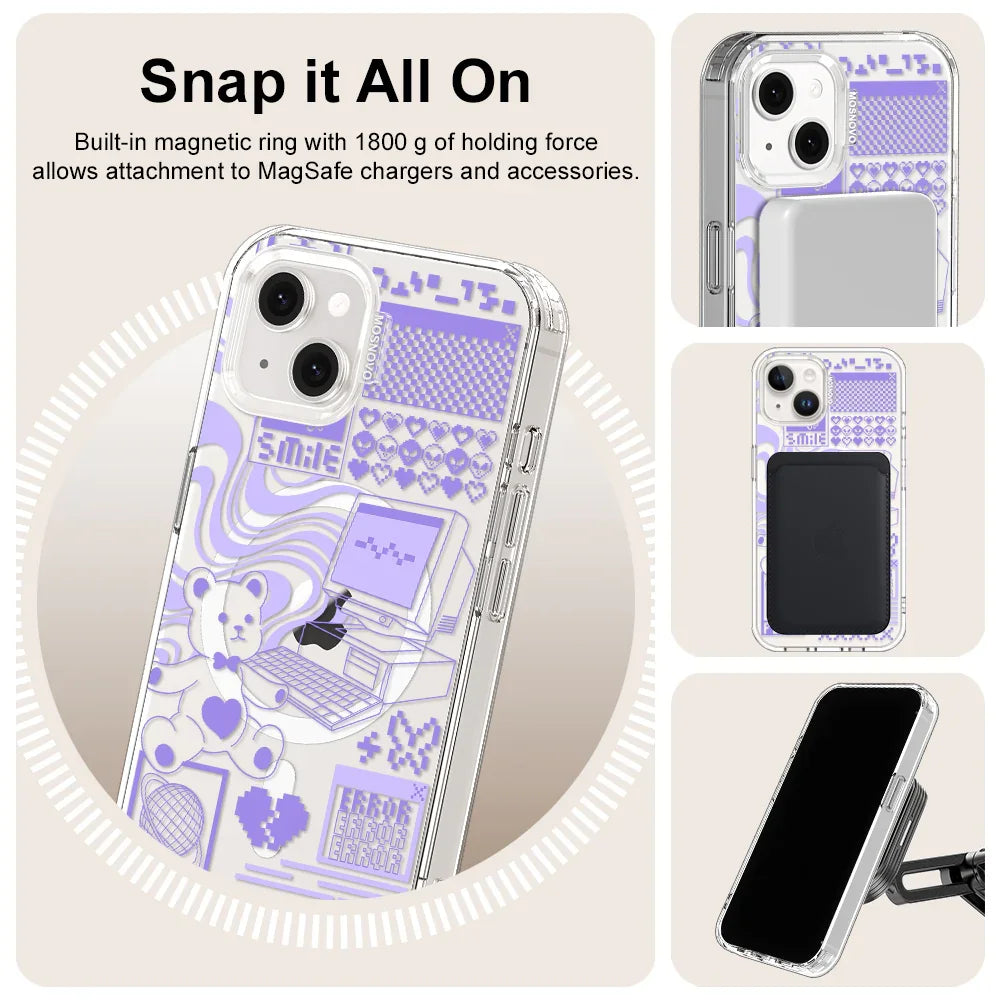 Y2K Aesthetic Phone Case - iPhone 14 Case Clear With MagSafe
