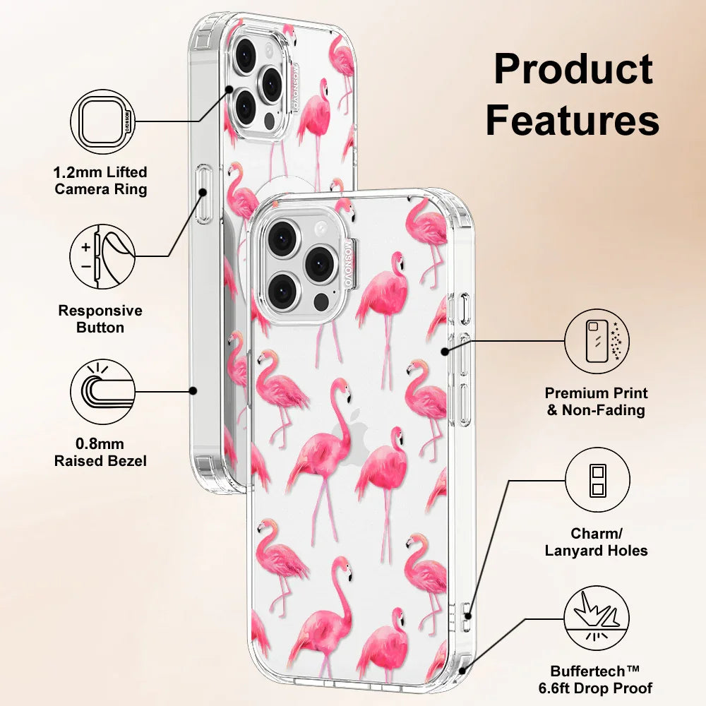 Flamingo Phone Case - iPhone 12 Case Clear
