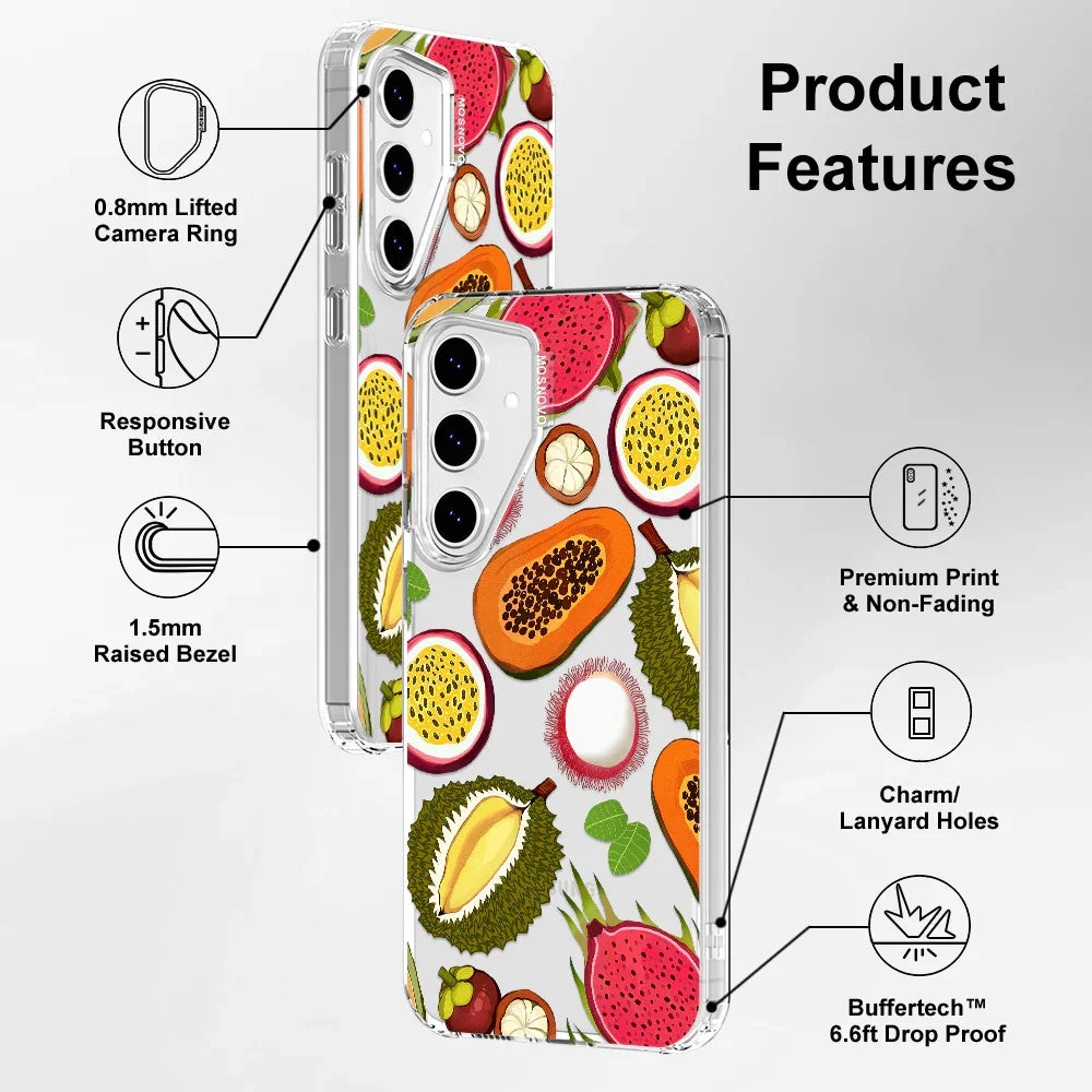 Tropical Fruits Phone Case - Samsung Galaxy S24 FE Case Clear