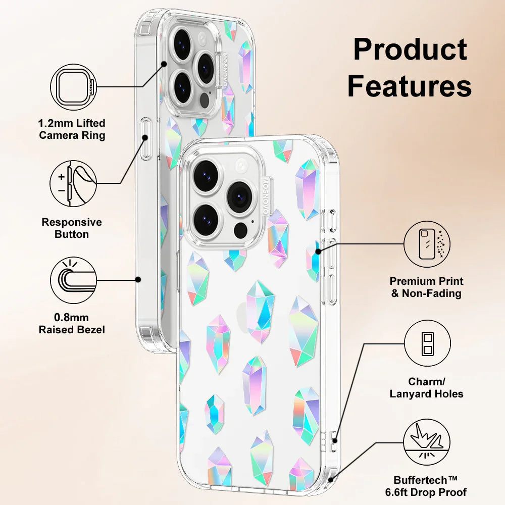Crystal Gradient Diamond Phone Case - iPhone 14 Pro Case Clear
