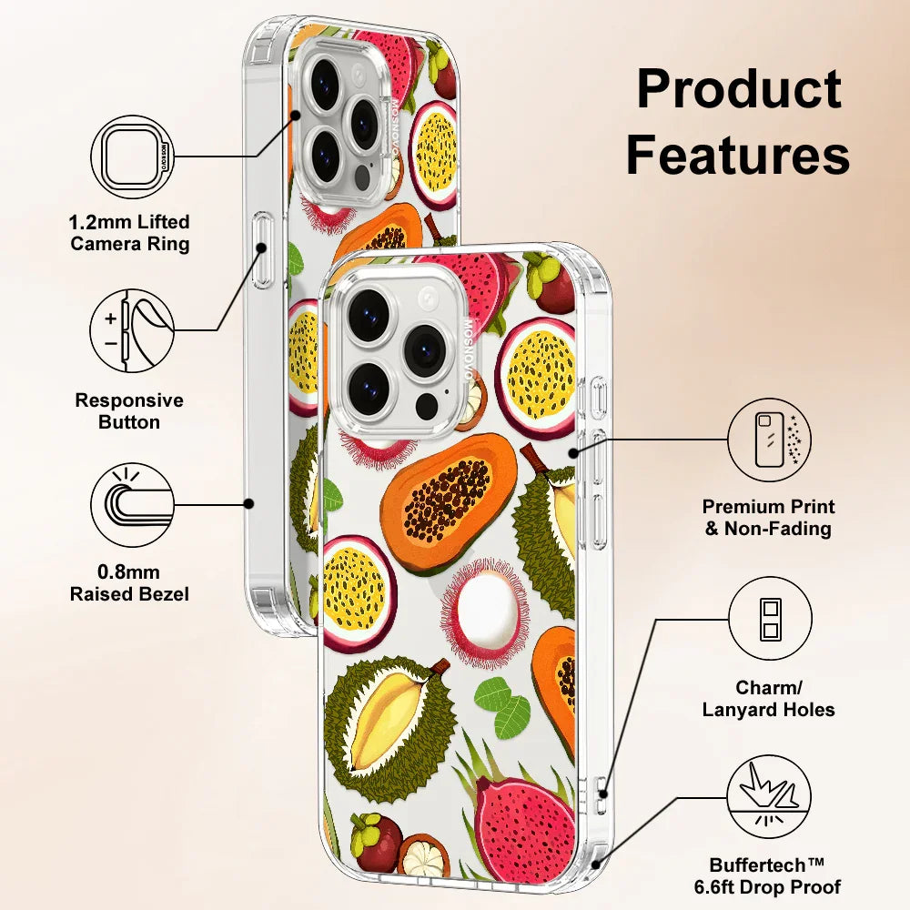 Tropical Fruits Phone Case - iPhone 15 Pro Max Case Clear