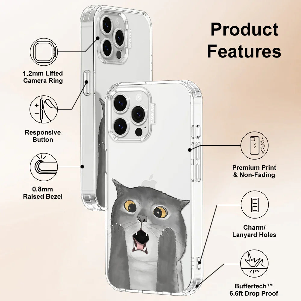 OMG Cat Phone Case - iPhone 13 Pro Max Case Clear