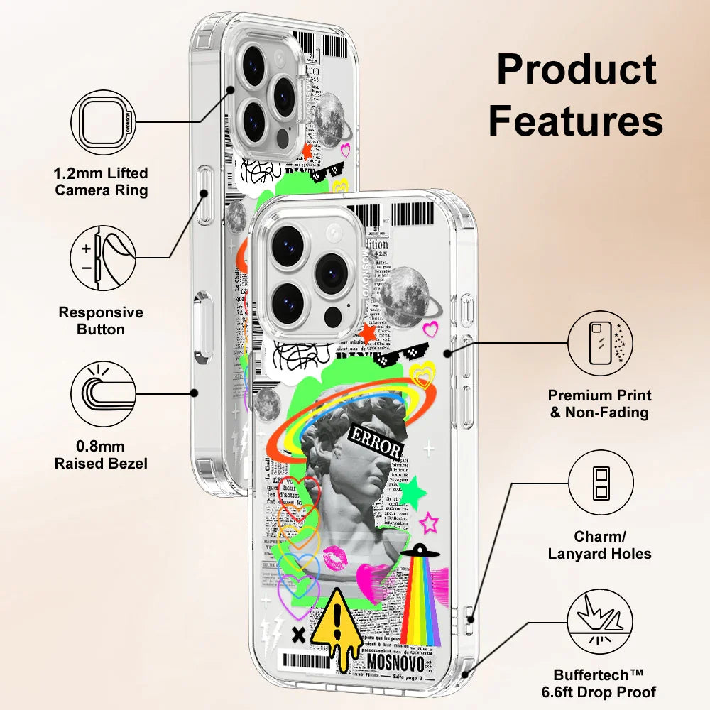 Error Statue Art Phone Case - iPhone 16 Pro Max Case Clear
