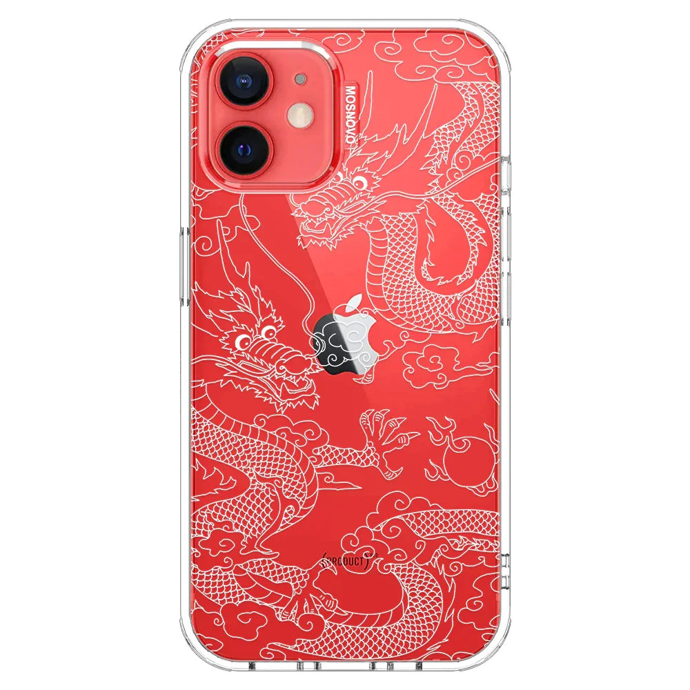 White Dragon Phone Case - iPhone 12 Case  MOSNOVO