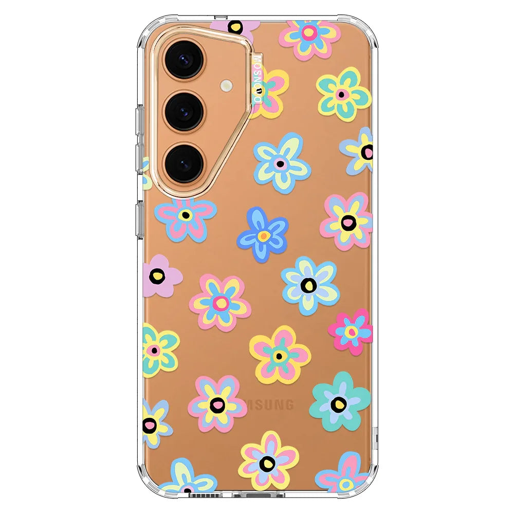Groovy Flower Phone Case - Samsung Galaxy S24 Plus Case Clear