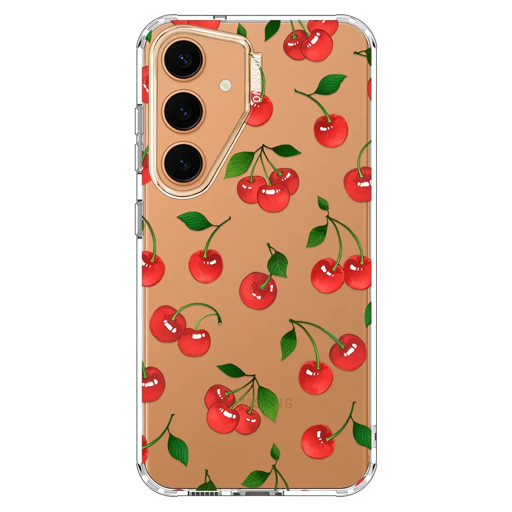 Poppy Cherry Phone Case - Samsung Galaxy S24 Plus Case Clear