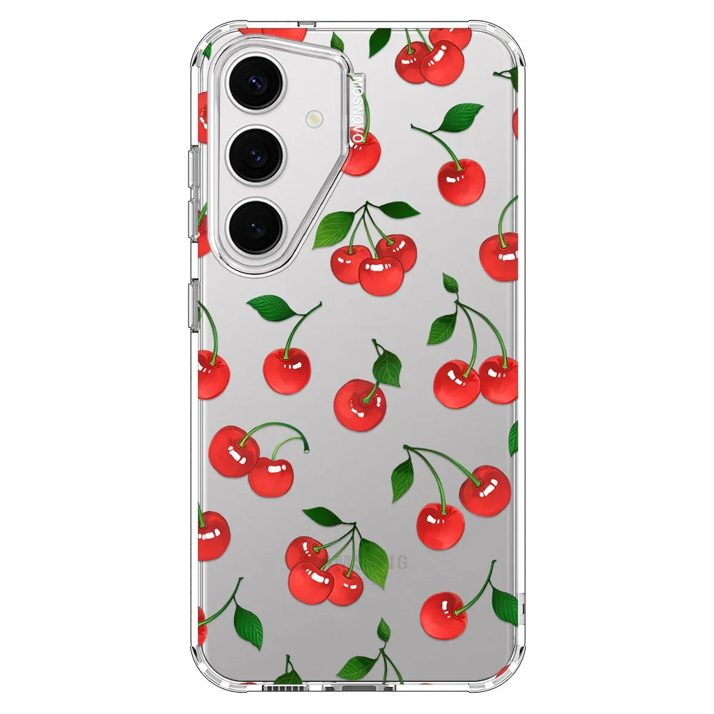 Poppy Cherry Phone Case - Samsung Galaxy S24 Plus Case Clear
