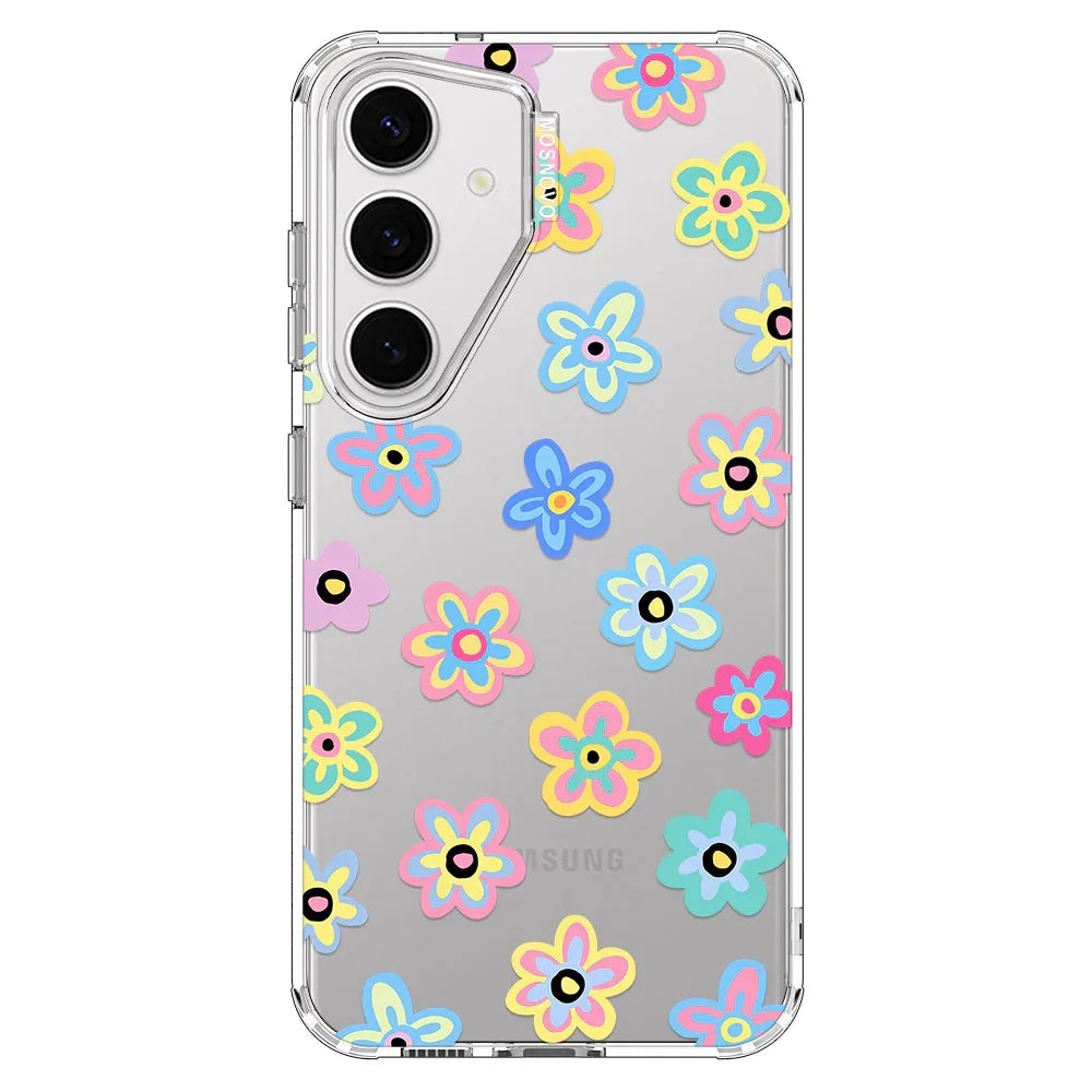 Groovy Flower Phone Case - Samsung Galaxy S24 Plus Case Clear