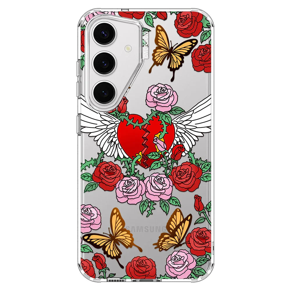 Wing Heart Phone Case - Samsung Galaxy S24 Plus Case Clear