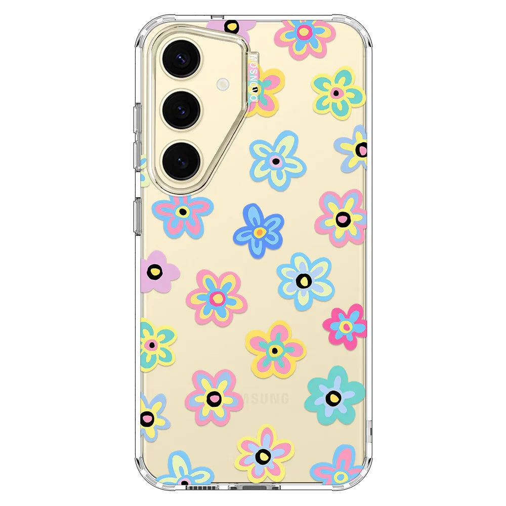 Groovy Flower Phone Case - Samsung Galaxy S24 Plus Case Clear