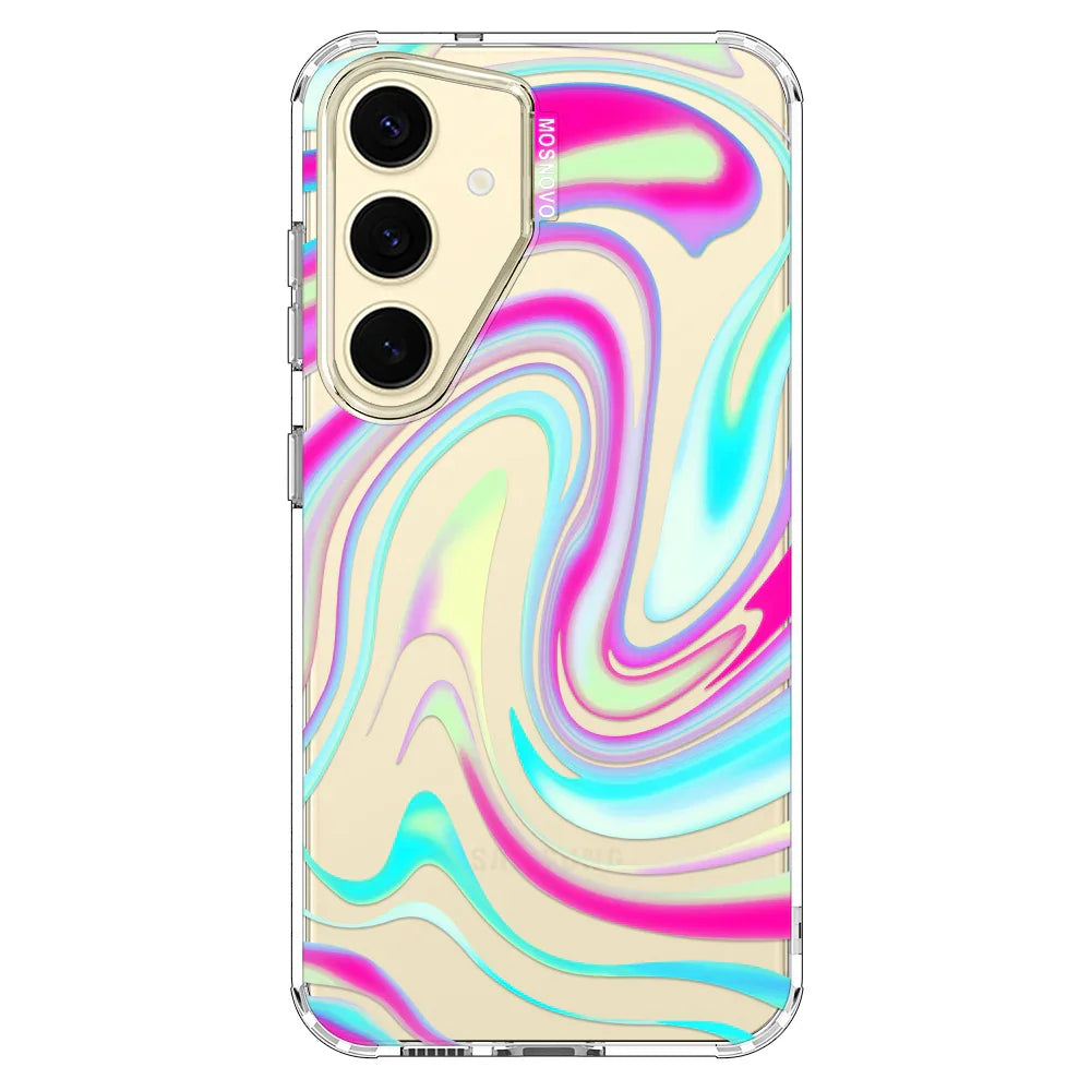 Psychedelic Swirls Phone Case - Samsung Galaxy S24 Plus Case Clear