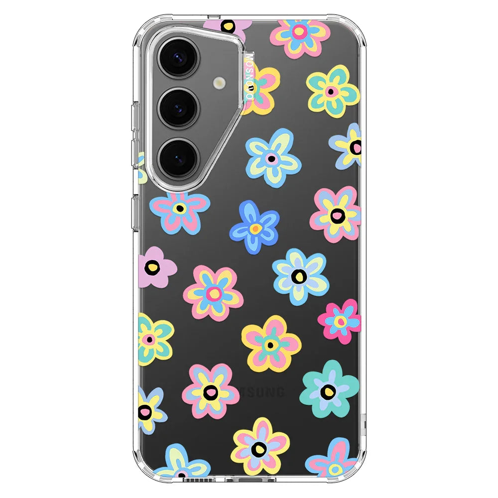 Groovy Flower Phone Case - Samsung Galaxy S24 Plus Case Clear