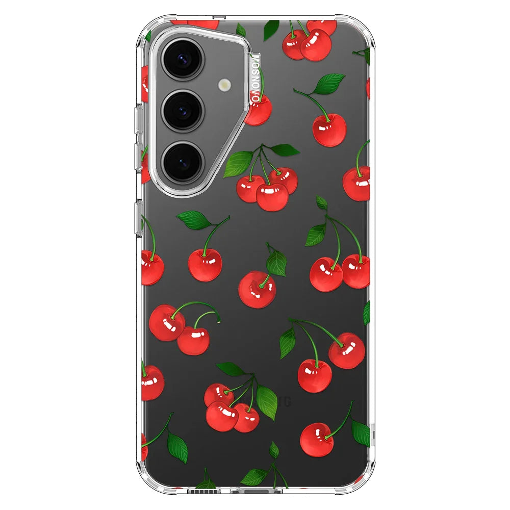 Poppy Cherry Phone Case - Samsung Galaxy S24 Plus Case Clear