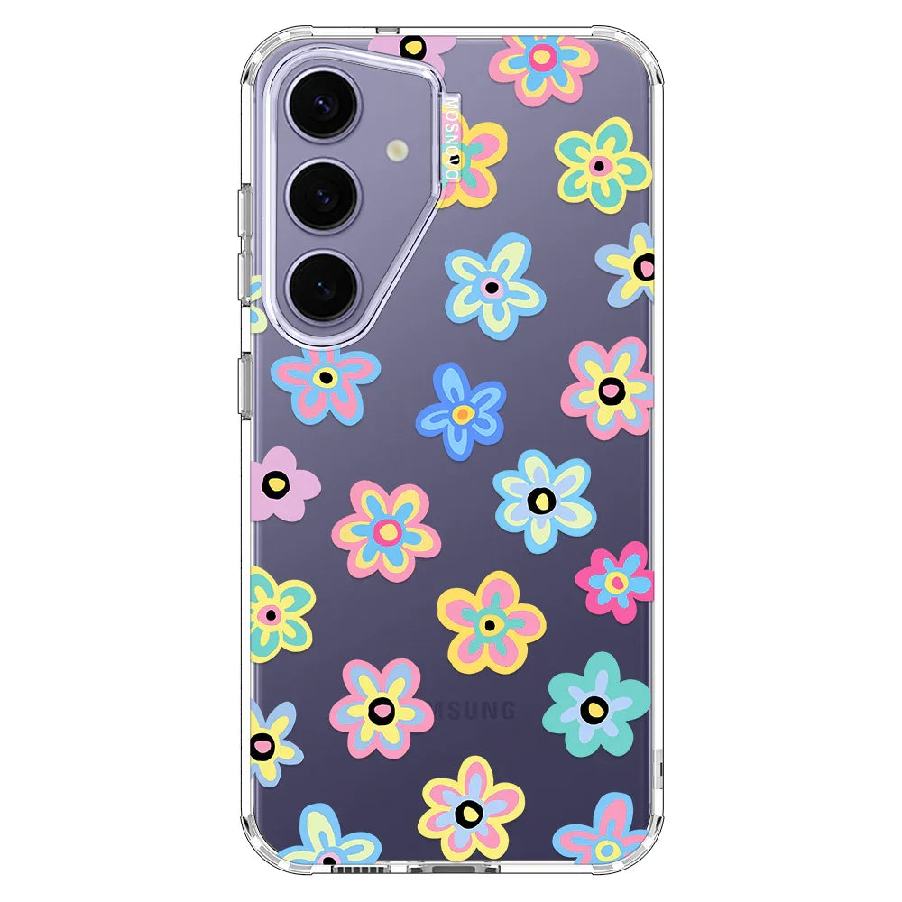 Groovy Flower Phone Case - Samsung Galaxy S24 Plus Case Clear