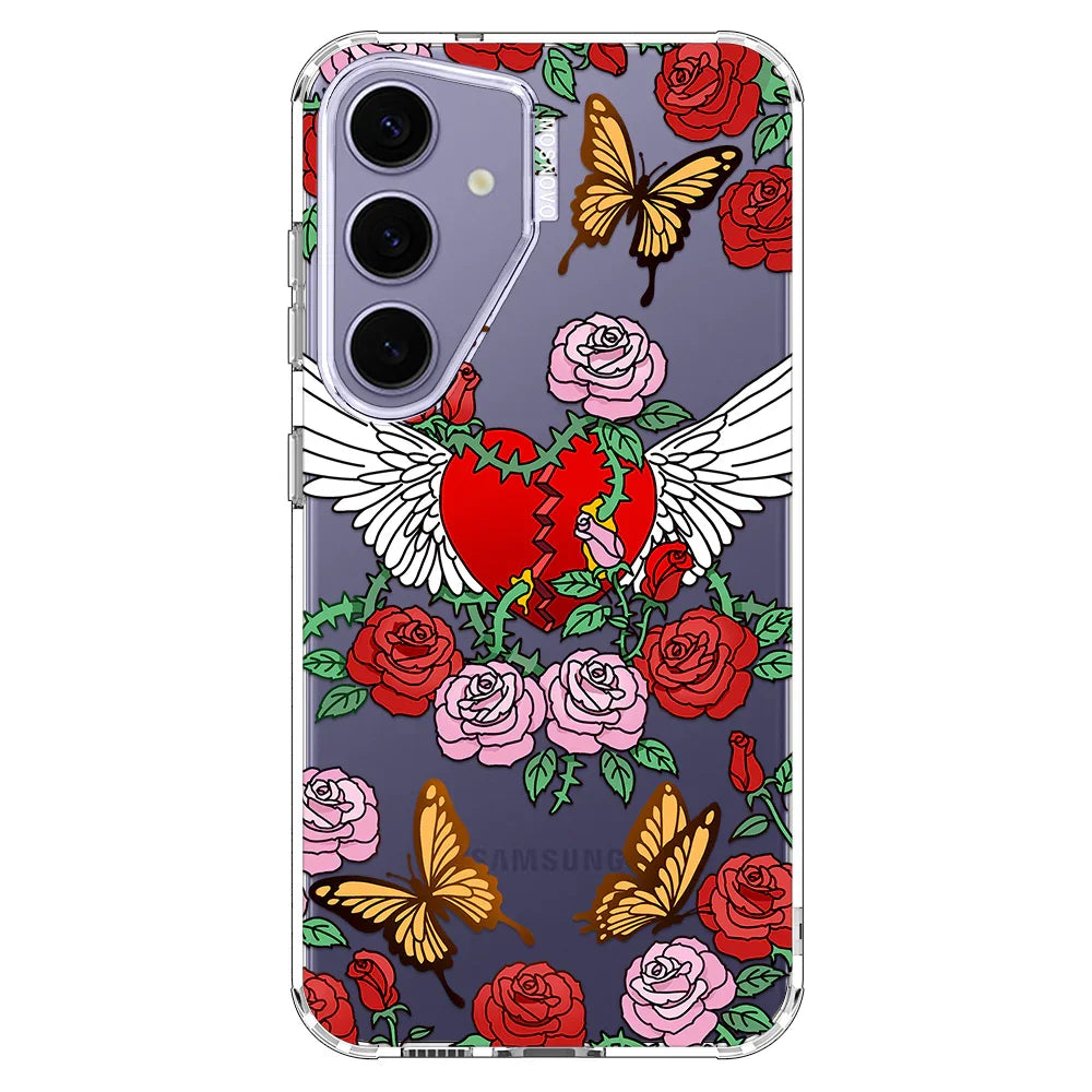 Wing Heart Phone Case - Samsung Galaxy S24 Plus Case Clear