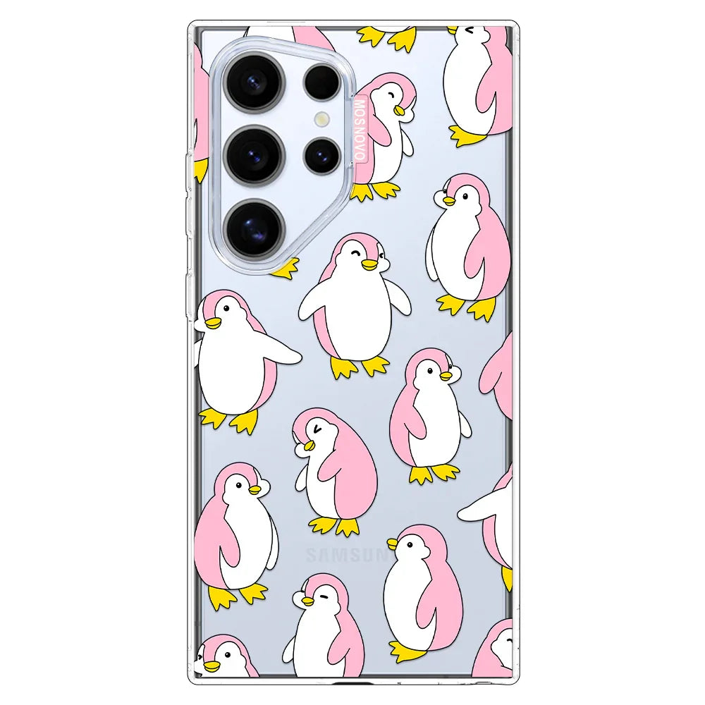 Pink Penguins Phone Case - Samsung Galaxy S24 Ultra Case