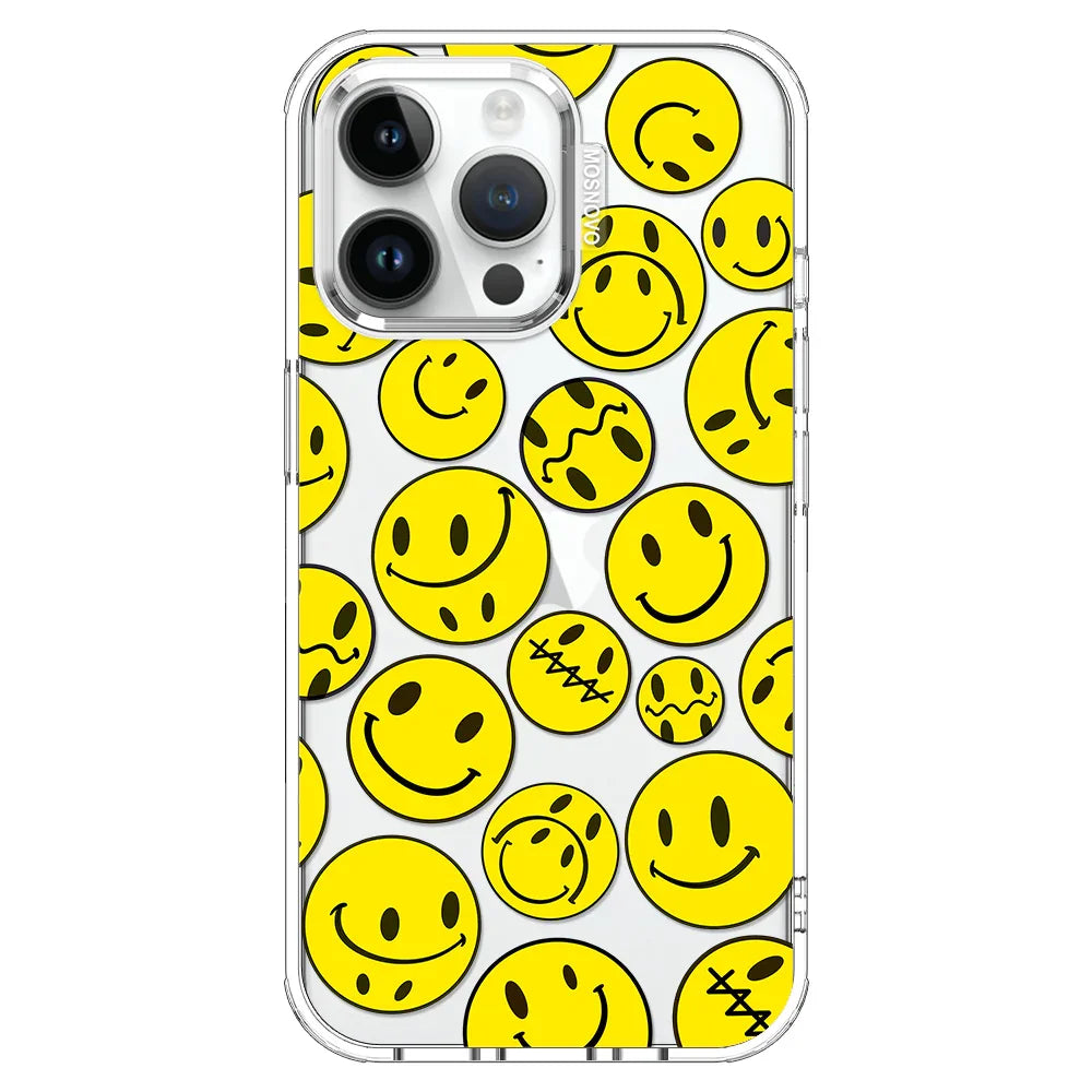 Smiley Face Phone Case - iPhone 14 Pro Max Case Clear