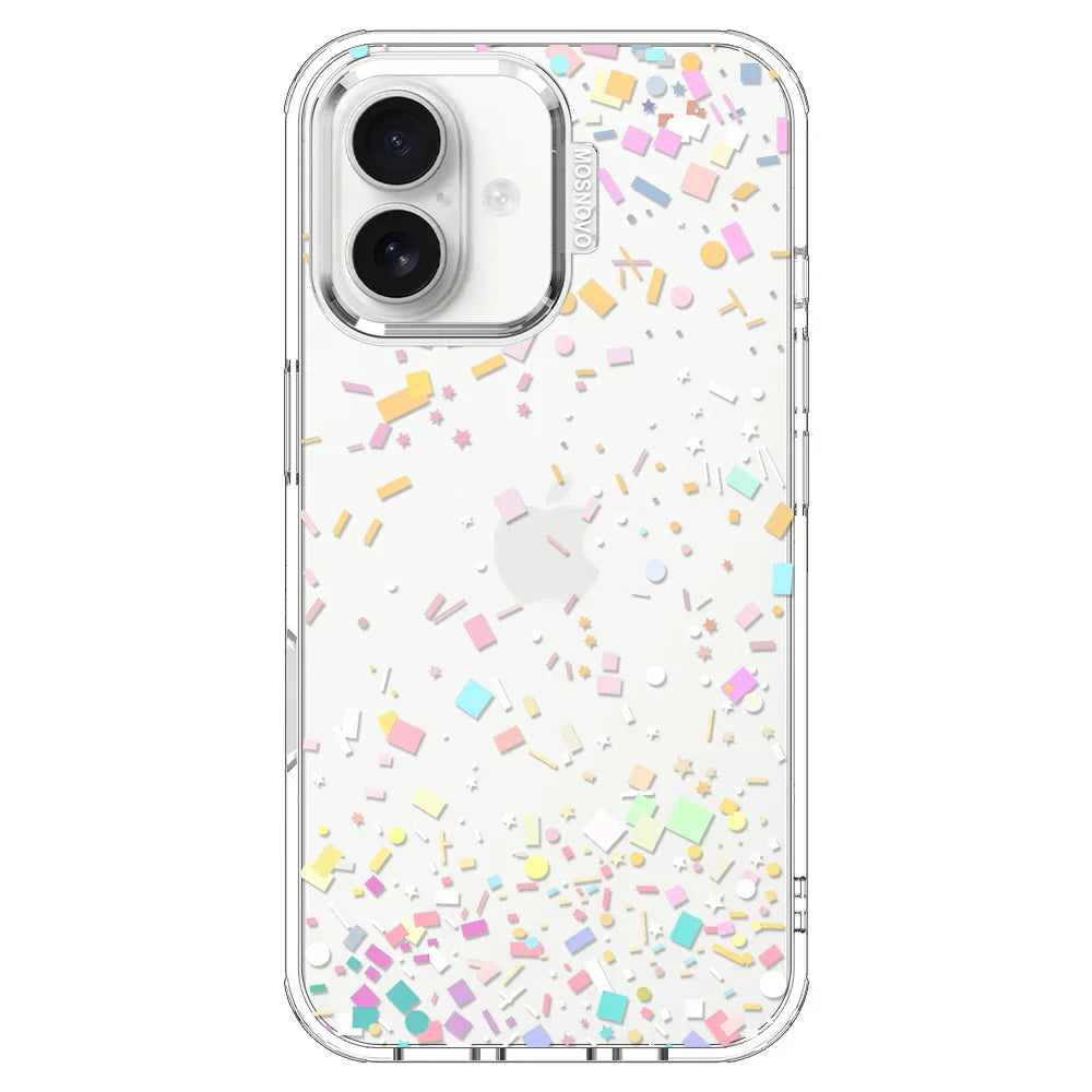Confetti Phone Case - iPhone 16 Plus Case Clear