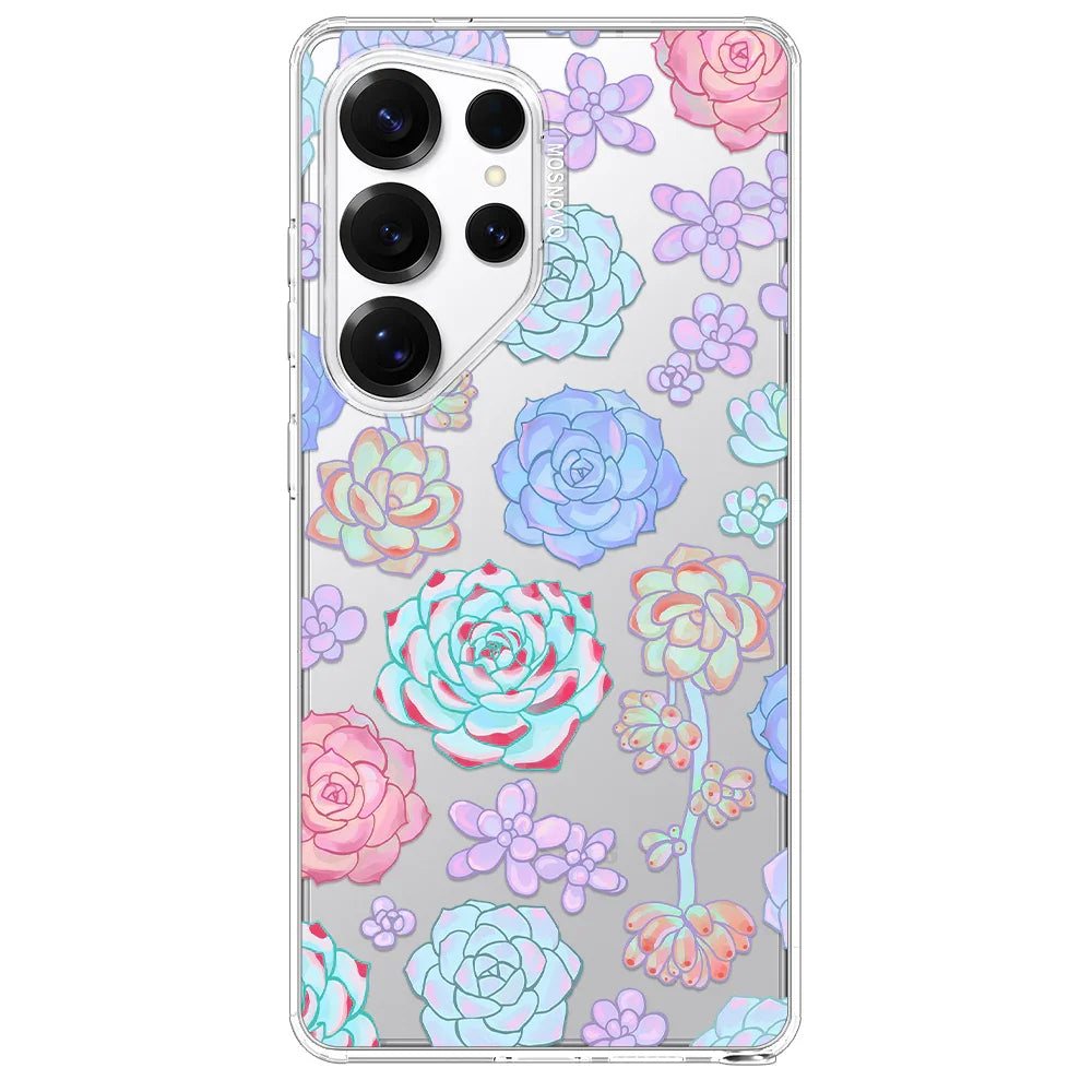 Succulents Phone Case - Samsung Galaxy S25 Ultra Case Clear