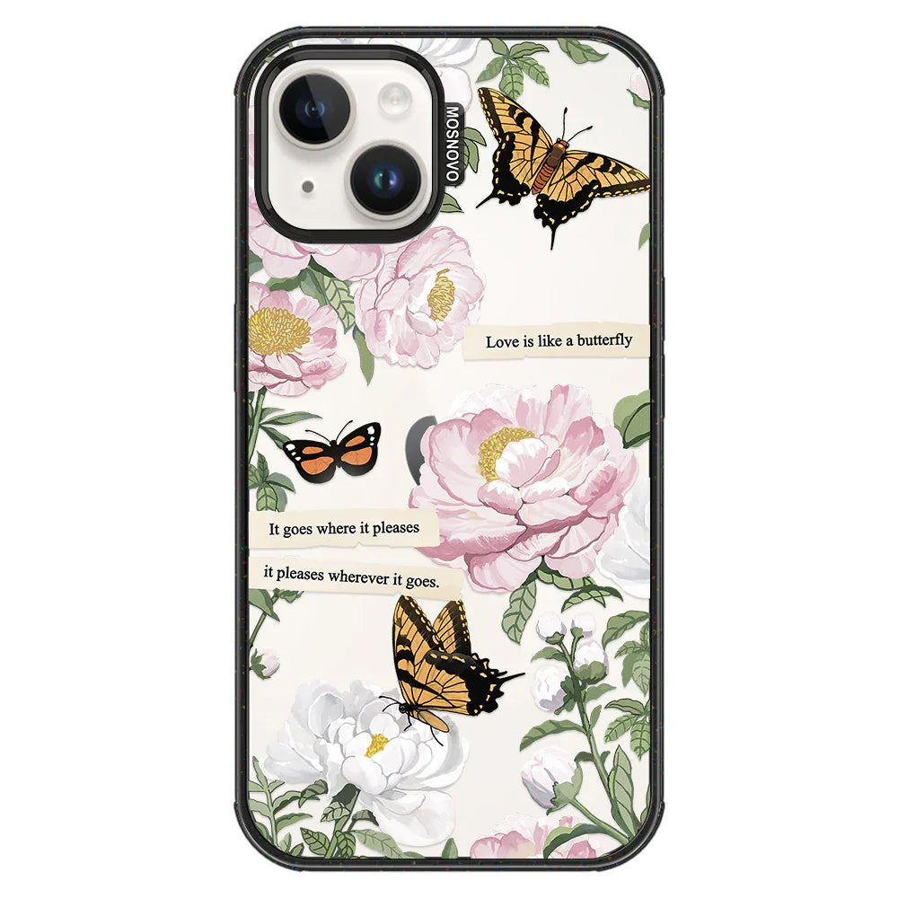 Bloom Phone Case - iPhone 14 Case Clear Black ShockStone