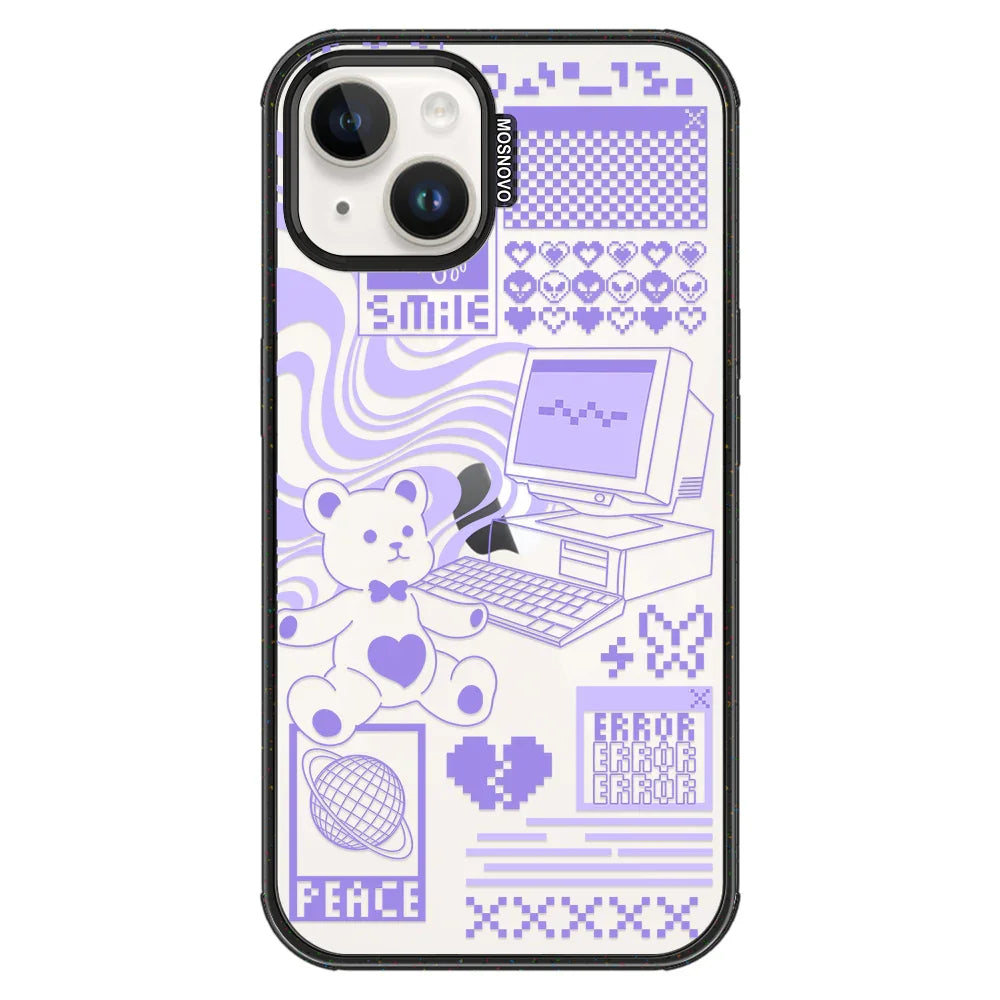 Y2K Aesthetic Phone Case - iPhone 14 Case Clear Black ShockStone