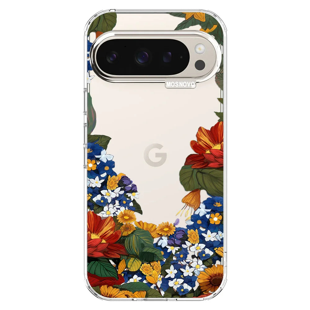Floral Garden Phone Case - Google Pixel 9 Pro Case Clear