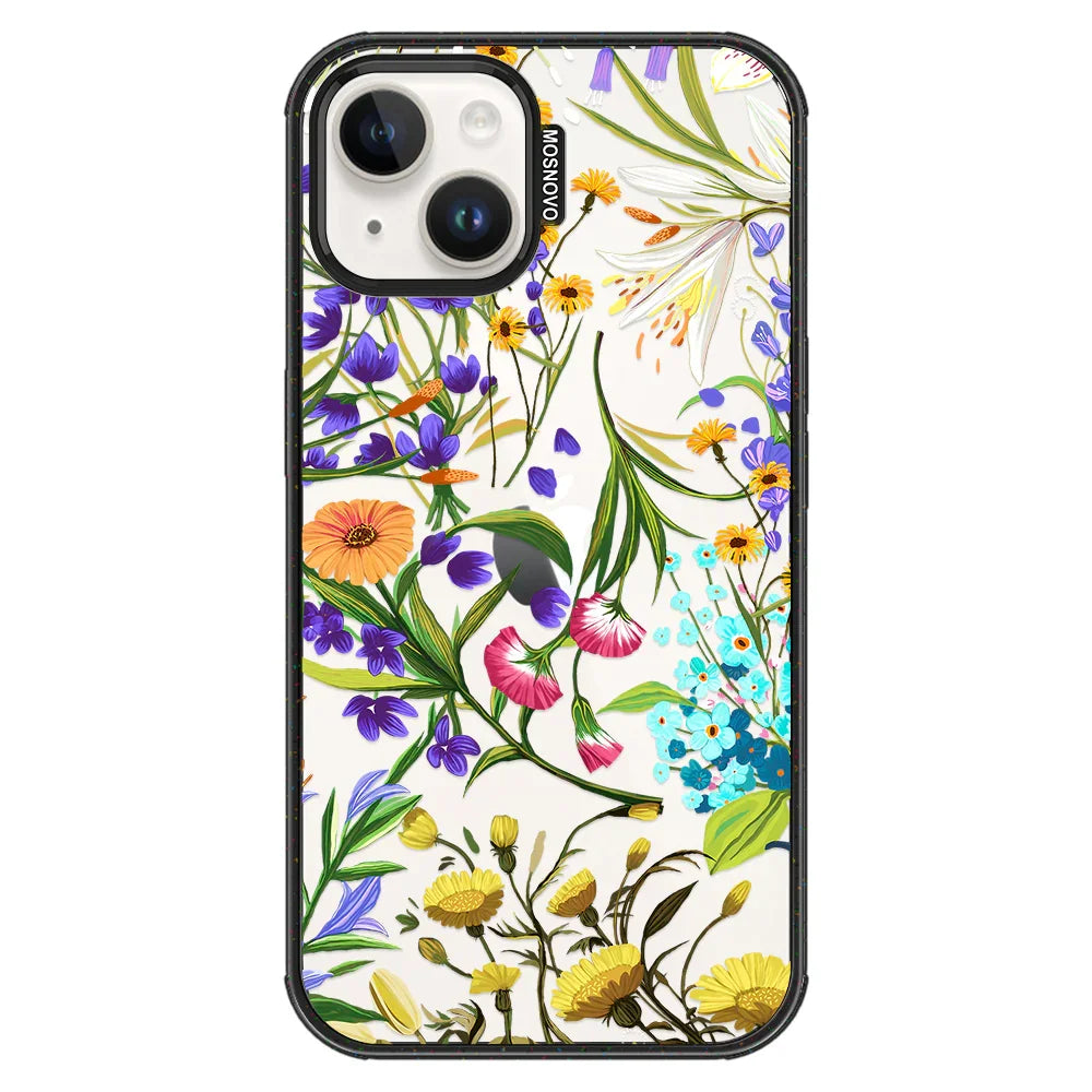 Summer Flower Holidays Phone Case - iPhone 13 Case Clear Black ShockStone