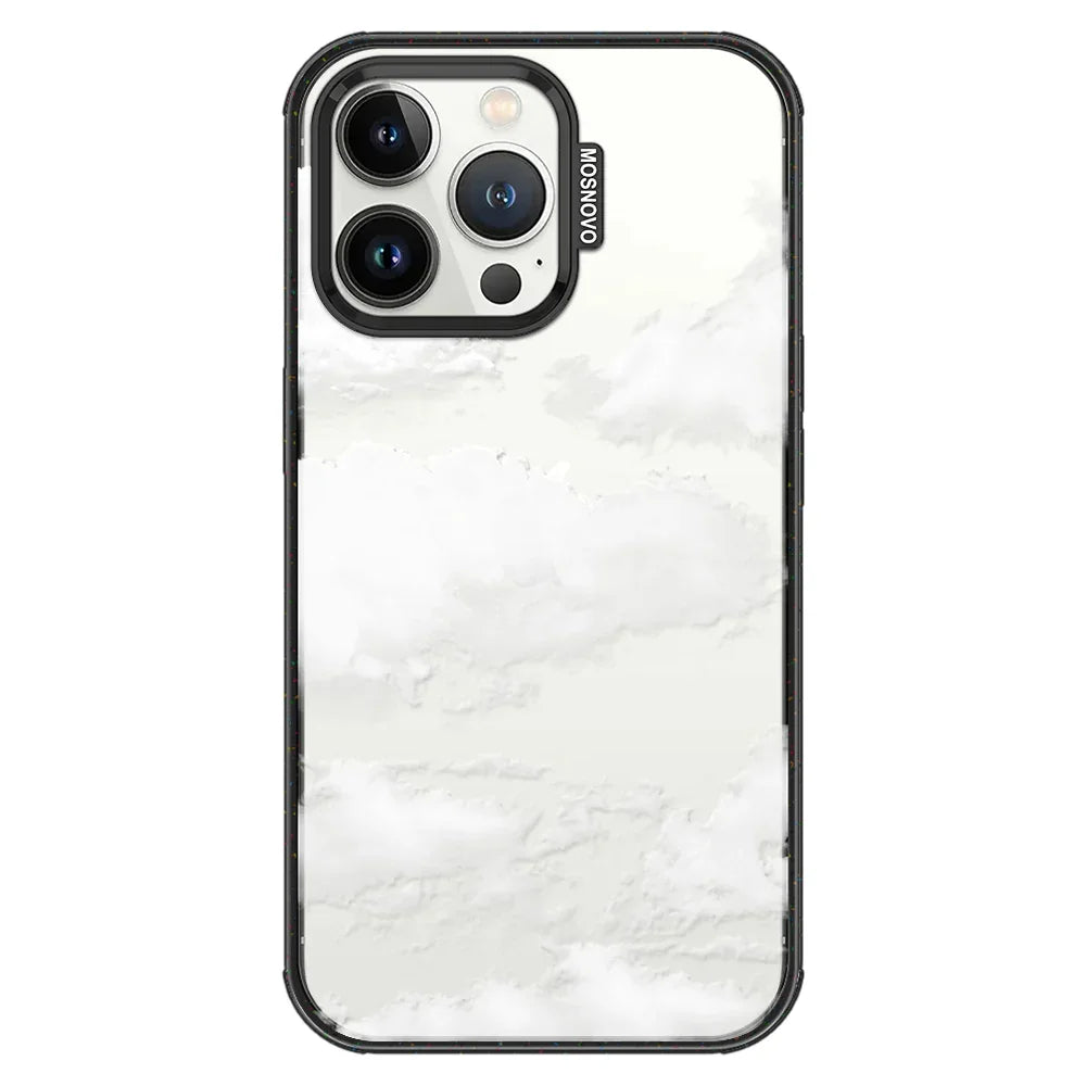 Cloud Phone Case - iPhone 13 Pro Case Clear Black ShockStone