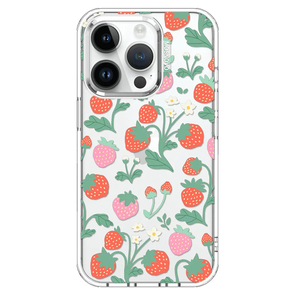 Cute Strawberry Phone Case - iPhone 14 Pro Case Clear