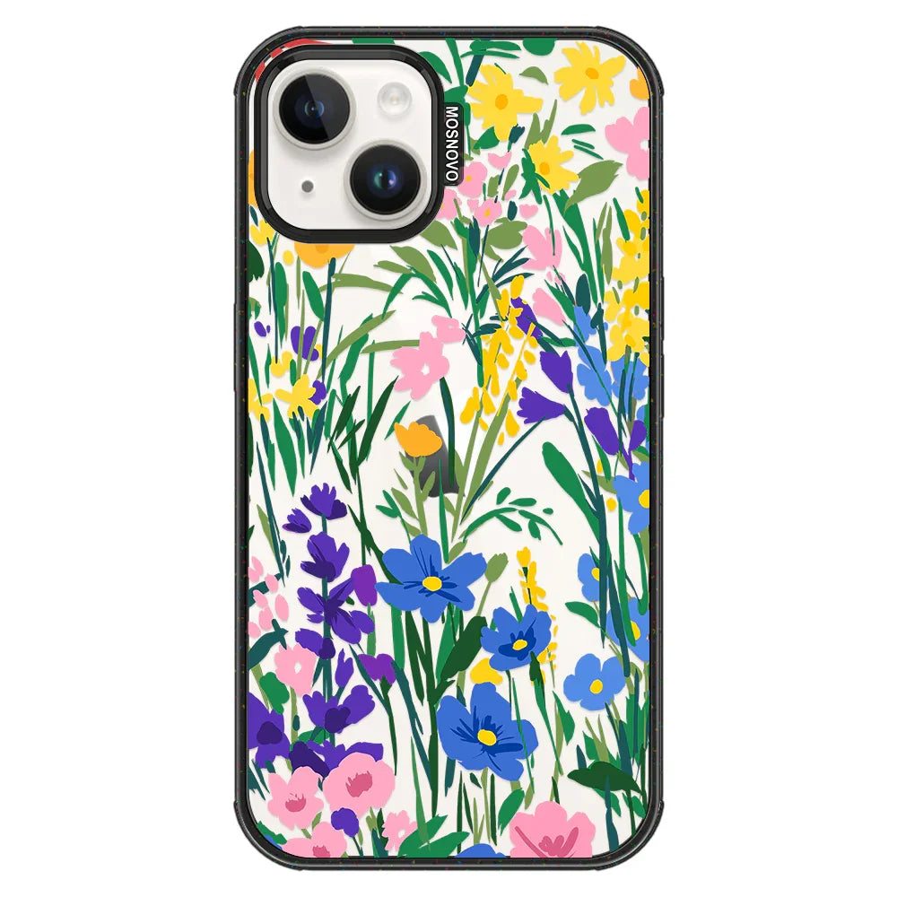 Spring Flower Phone Case - iPhone 13 Case Clear Black ShockStone