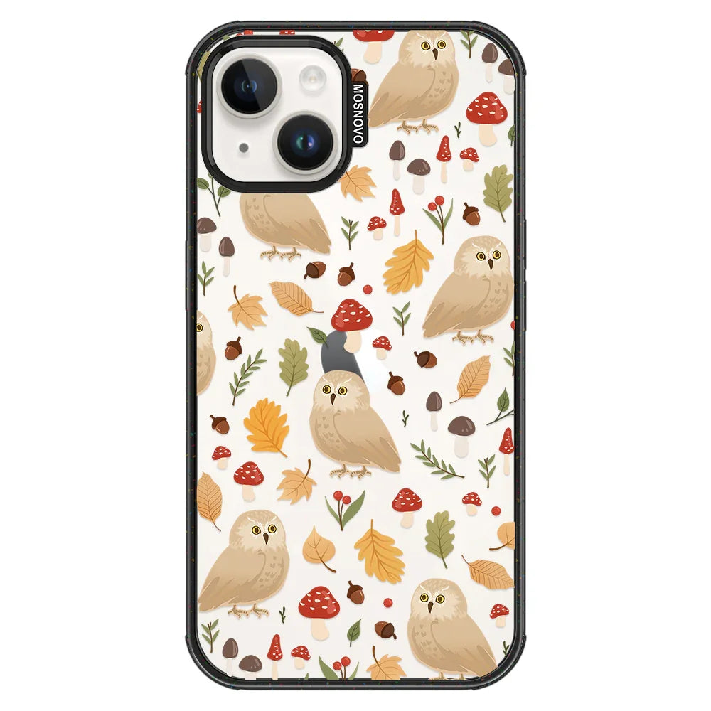 Autumn Owl Phone Case - iPhone 13 Case Clear Black ShockStone