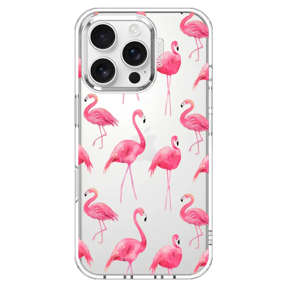 Flamingo Phone Case - iPhone 16 Pro Case Clear