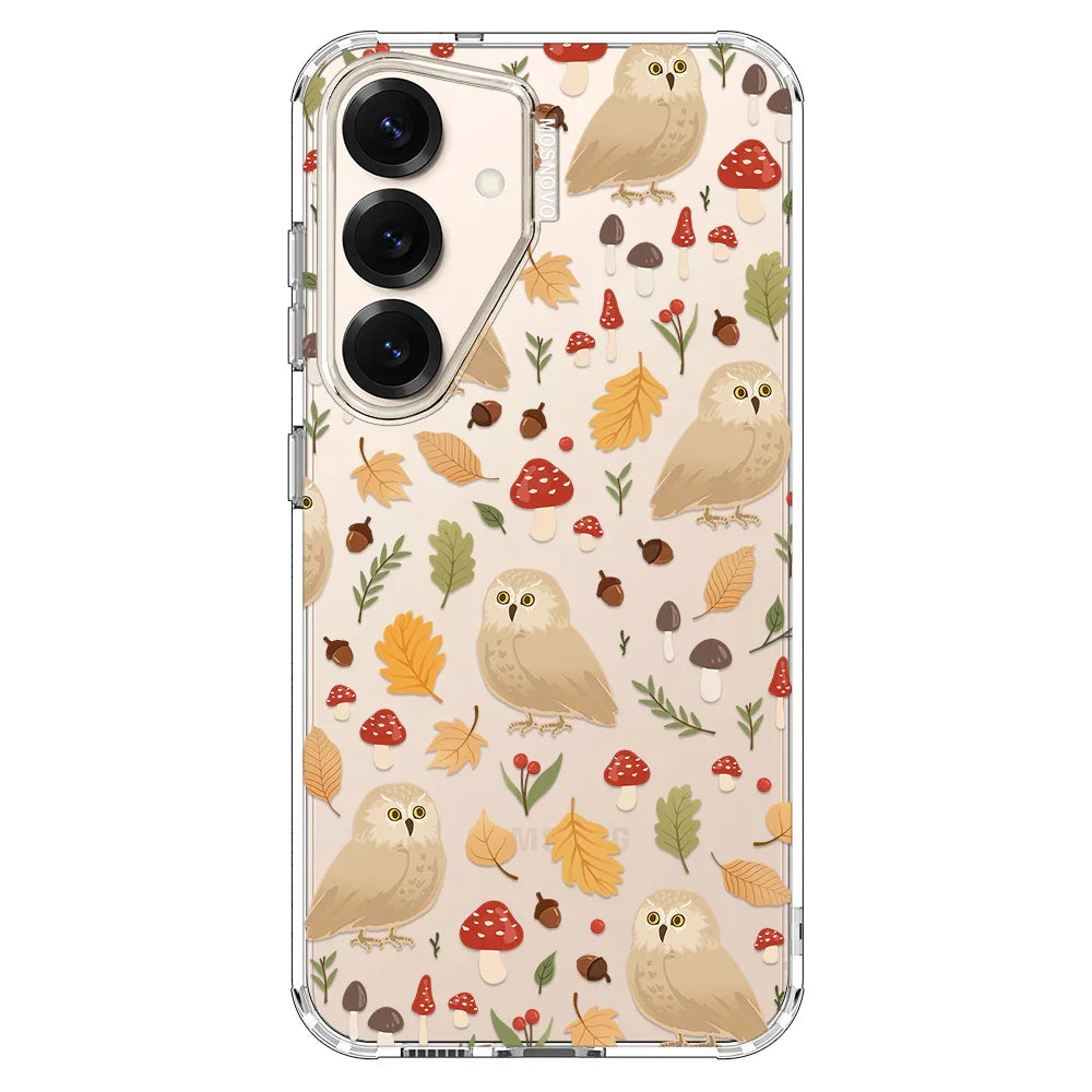 Autumn Owl Phone Case - Samsung Galaxy S25 Plus Case Clear