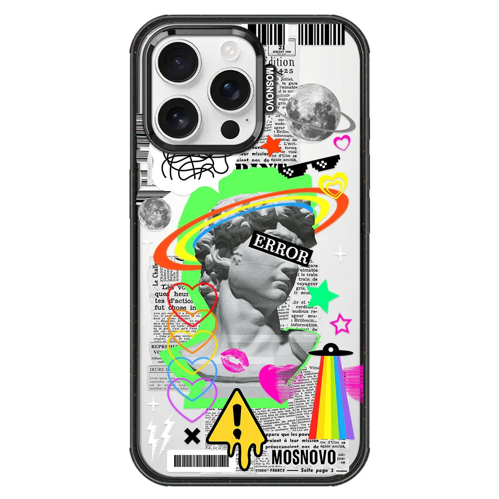 Error Statue Art Phone Case - iPhone 16 Pro Max Case Clear Black ShockStone