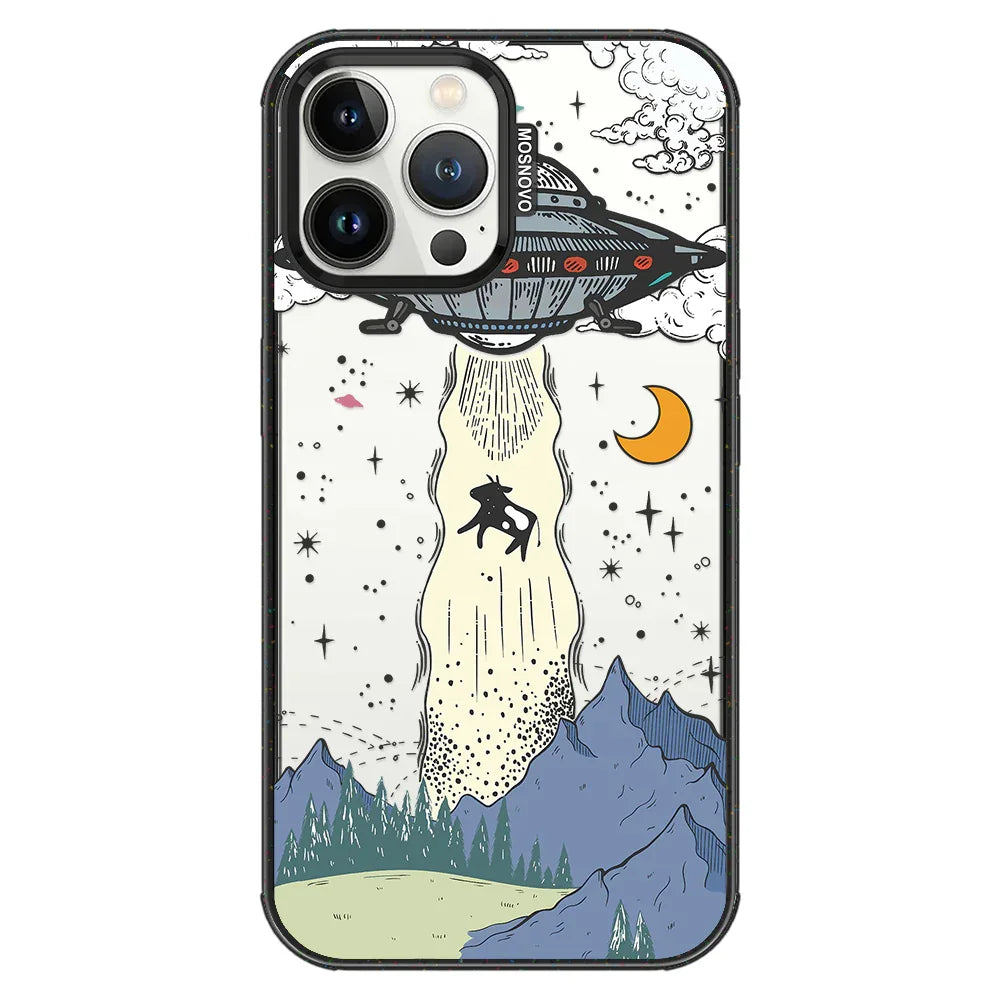 UFO Phone Case - iPhone 13 Pro Max Case Clear Black ShockStone