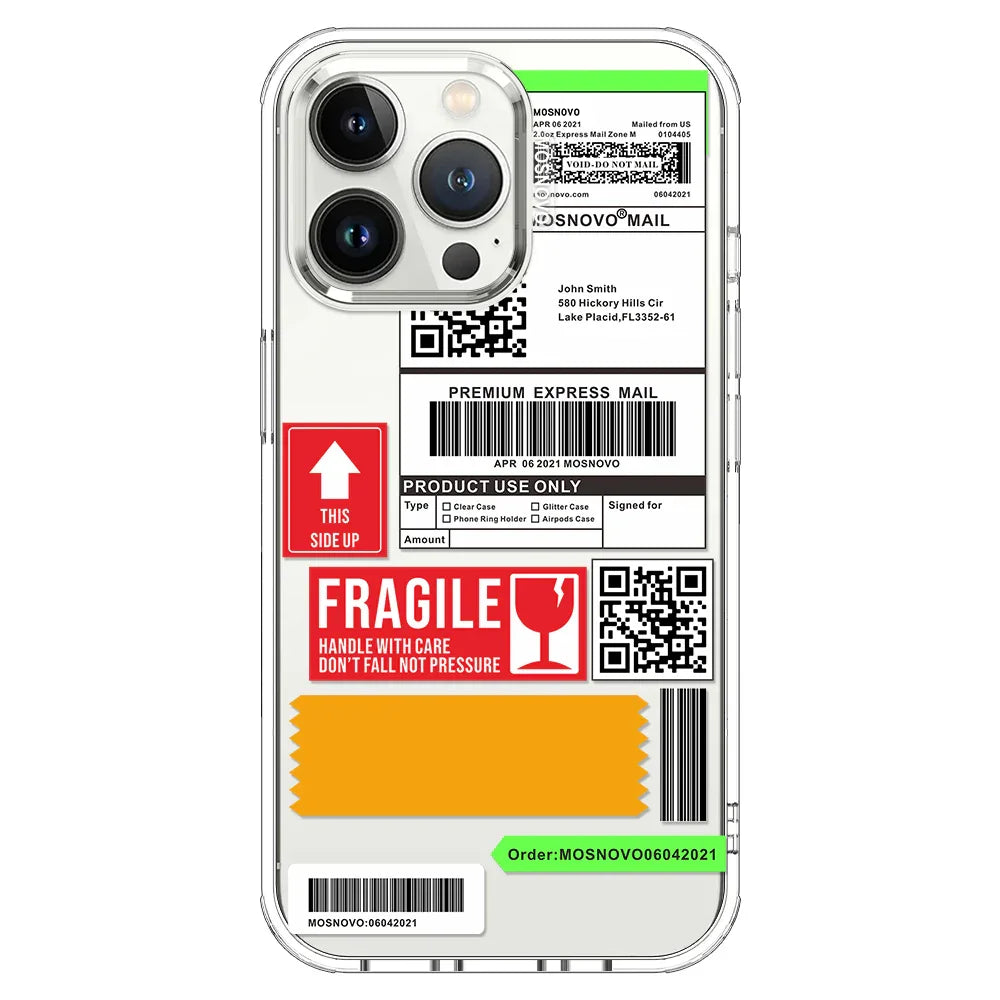 MOSNOVO LABEL Phone Case - iPhone 13 Pro Case Clear