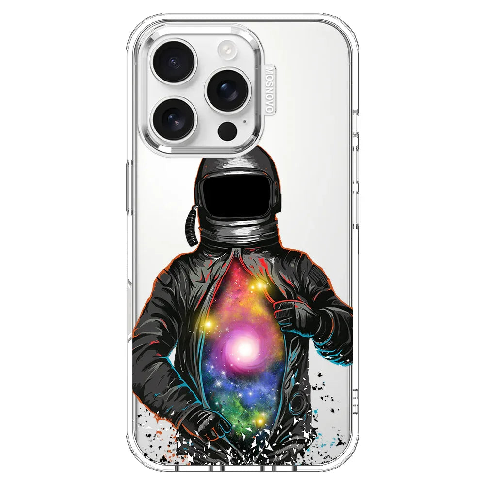 Mystery Astronaut Phone Case - iPhone 16 Pro Case Clear