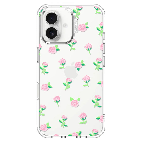 Pink Rose Floral Phone Case - iPhone 16 Case – MOSNOVO