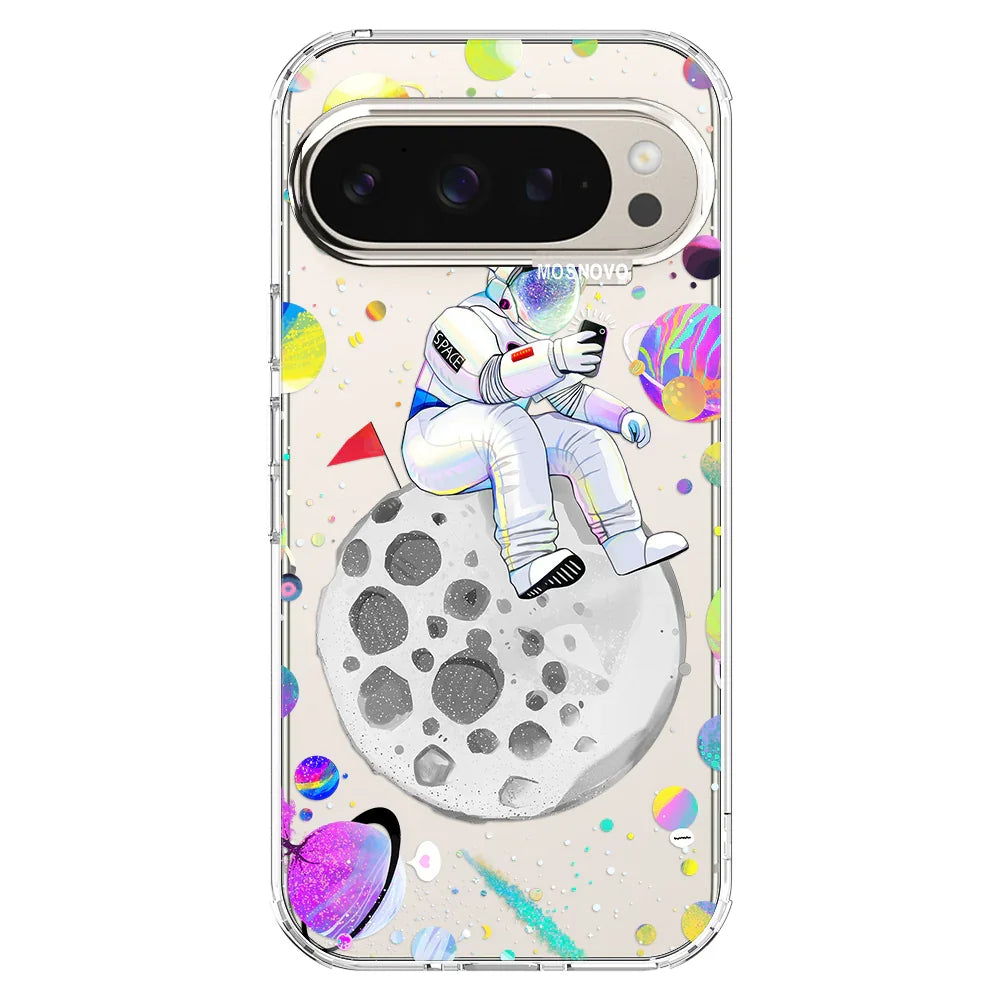 Astronaut Selfie Phone Case - Google Pixel 9 Pro Case Clear