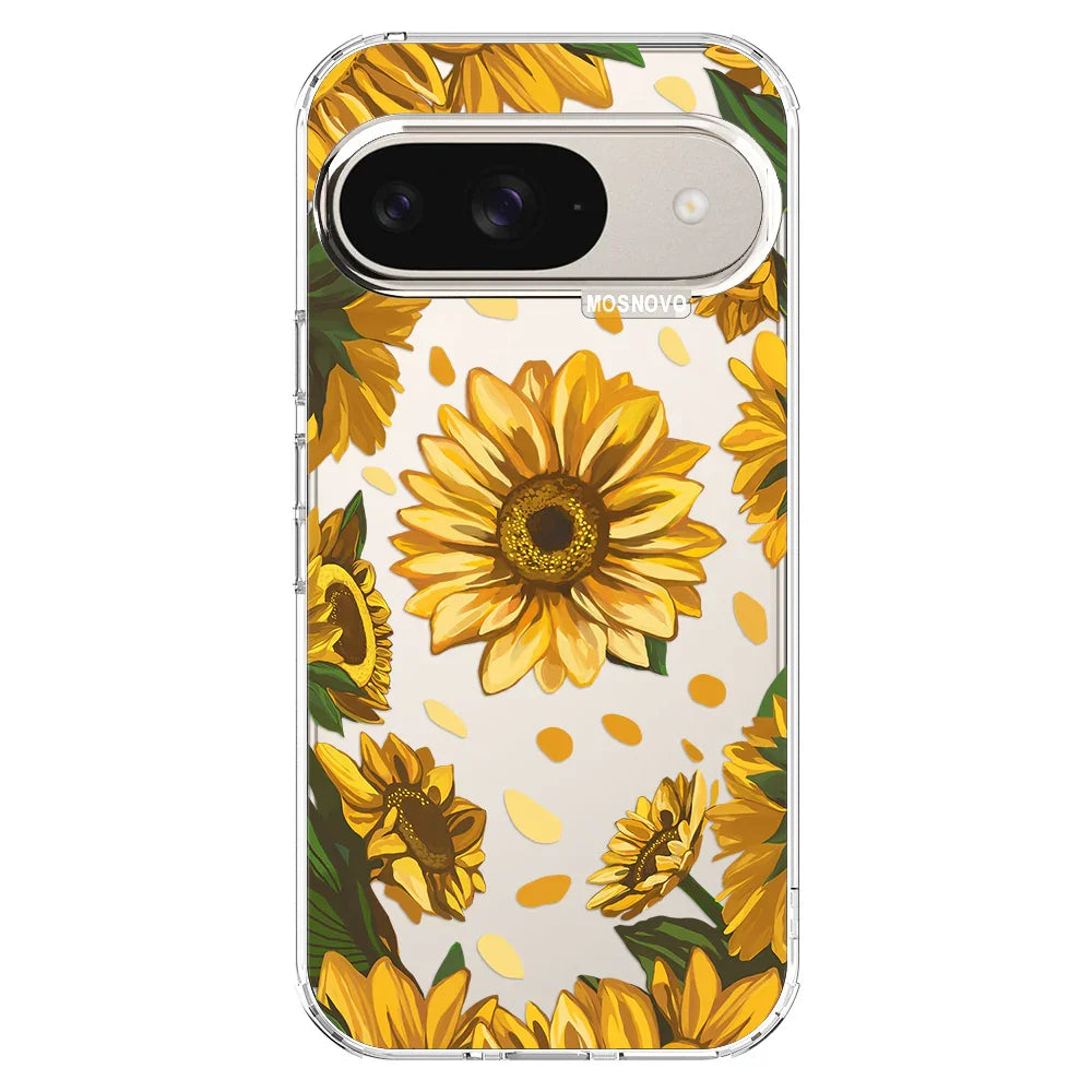 Sunflower Garden Phone Case - Google Pixel 9 Case Clear